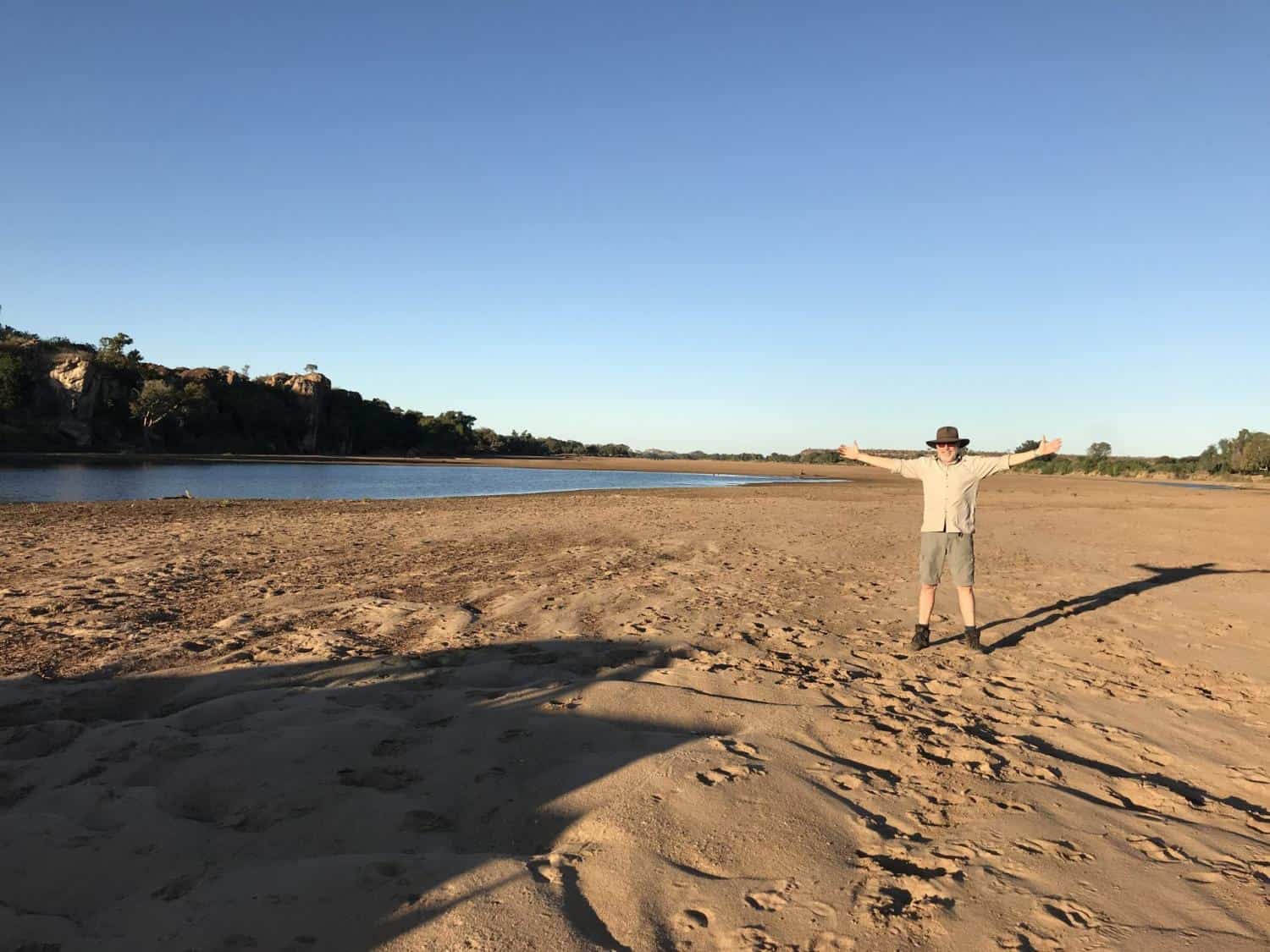 Crossing the Limpopo Riverbed into Botswana